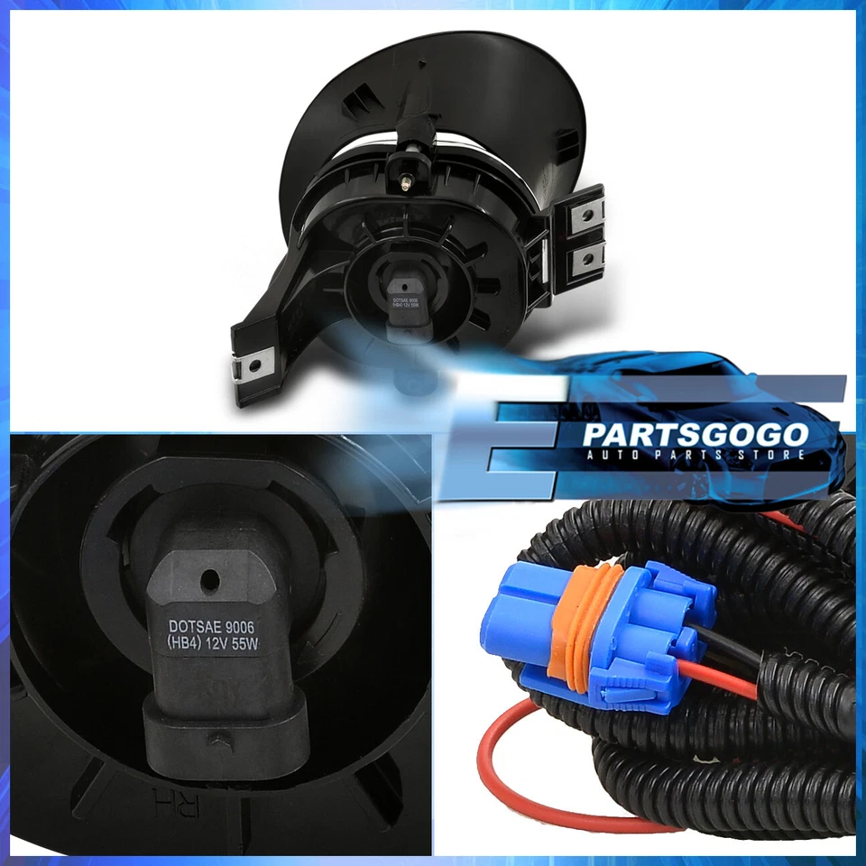 For 02-08 Dodge Ram 1500 2500 3500 Clear Driving Fog Lights Lamps + Wiring Bulbs Foto 3 de 4