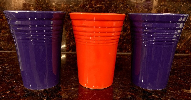 Fiesta Fiestaware Vintage Three Water Tumblers