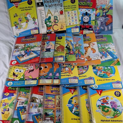 Lot Of 25 LeapPad LeapFrog Phonics Program Books - Educational Learning