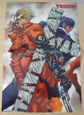 Trigun double sided poster (12x17in) vintage/original anime bifold