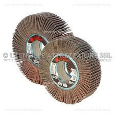 RUOTA ABRASIVA LAMELLARE per FLANGE SATINATRICE in TELA ABRASIVA SATINATURA FORO