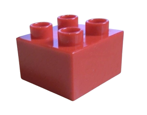 Lego Duplo 20 Stück Stein rot 2x2 rote Steine 4 Noppen Bausteine Baustein 3437 - Bild 3 von 3