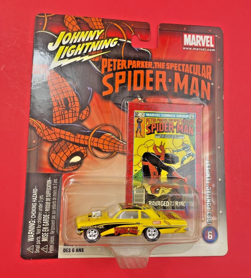 Pontiac Tempest Johnny Lightning Mavel 1963, Spiderman sellado nuevo zz Foto 2 de 4