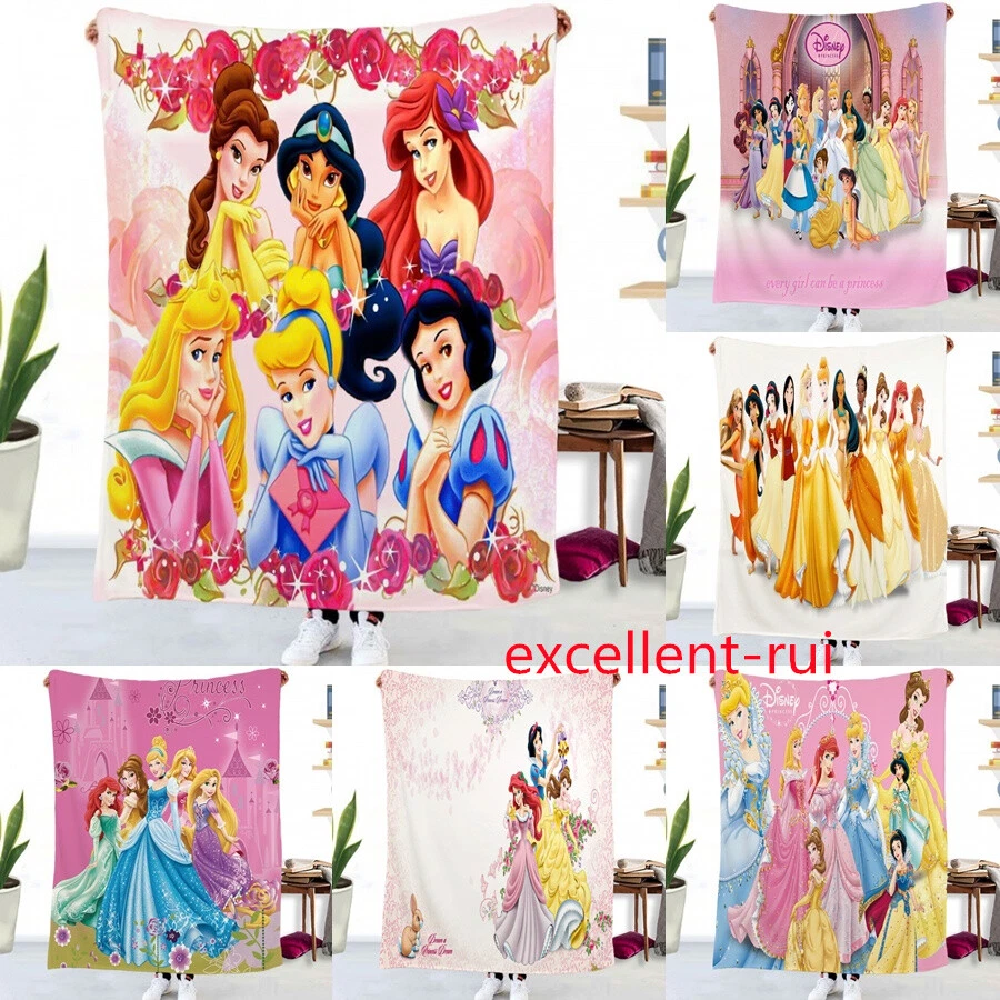 3D Disney Princess Flannel Blanket Warm Soft Sofa Bedspread Throw Rug Gifts UK - Image 2 of 4