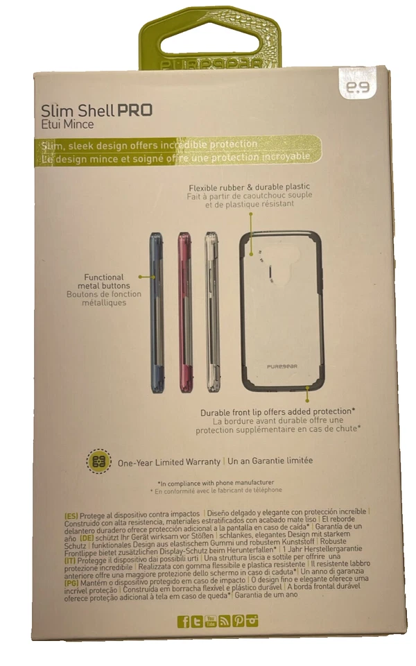 PureGear Slim Shell PRO Case for LG G5 - Clear/Light Gray - Imagem 3 de 4