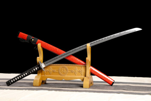Katana Clay Tempered 1095Carbon Steel Handmade Japanese Samurai Functional Sword - Picture 11 of 11