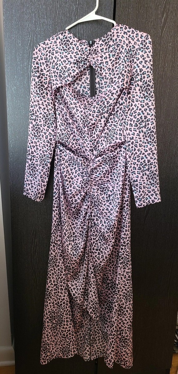 maje pink leopard dress Leopard-print mini dress Pink For Women