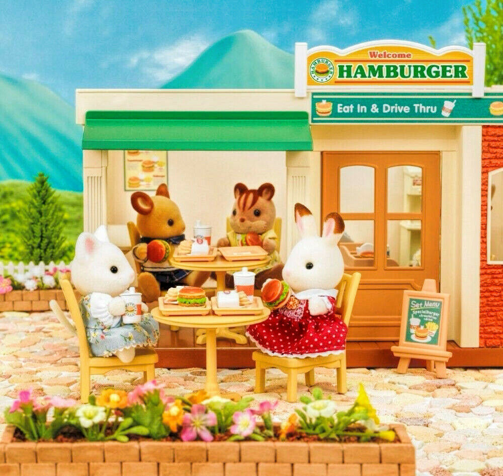 sylvanian families hamburger shop
