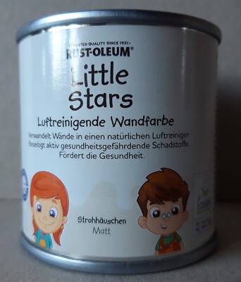 2x 125ml Little Stars Strohhäuschen  Luftreinigende Wandfarbe Kinderzimmer 