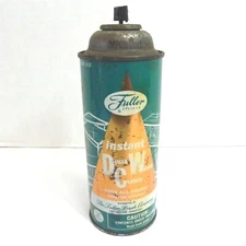 VINTAGE FULLER BRUSH CO INSTANT DUSTS WAXES CLEANS 14 OZ CAN BOTTLE FULL USED