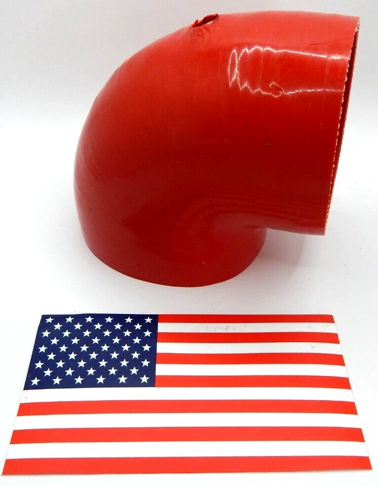 4英寸至3.5英寸硅胶减速机耦合器90度带Vac端口冷进气CAI — 第 2/4 张图片