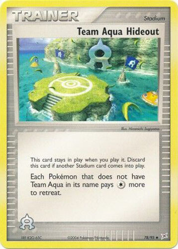 Pokemon Card - Team Magma vs Team Aqua 78/95 - TEAM AQUA HIDEOUT (unc) - NM