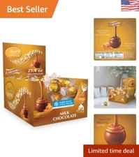Luxurious LINDOR 25.4 oz Caramel Milk Chocolate Truffles - Ideal for Gifting