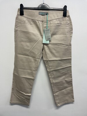 DUNNES CROP JEGGINGS COTTON WITH STRETCH IN BEIGE SIZE 12 BNWT 9387