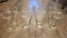 Vintage Coca Cola Coke Around The World Bubble Glass Set of 4