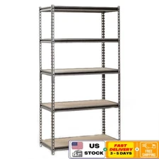 Heavy Duty Steel Shelving Unit Adjustable 5 Shelf Storage Rack Boltless Assembly