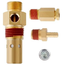 Air Compressor Components Brass 1/2 Inch MNPT Compressor in Tank Check Valve ...