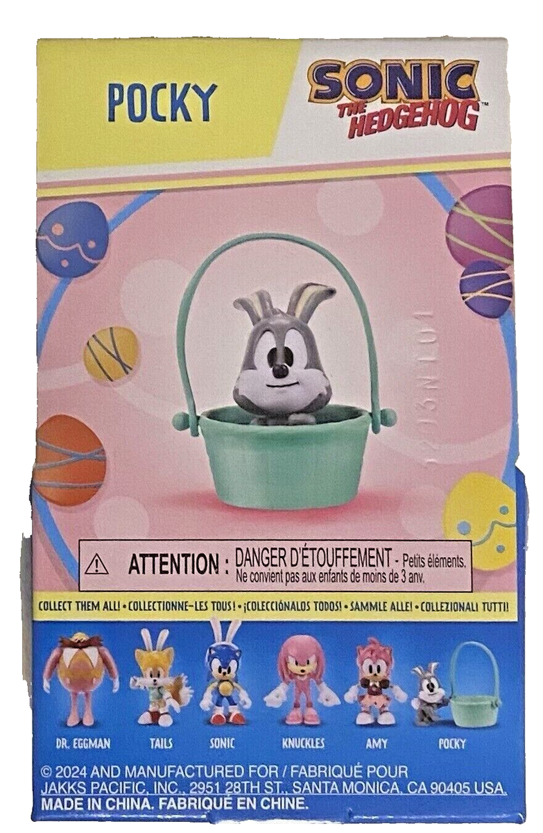 sho★アンドーナッツ博士、ポーキー、ピッキー Jakks Pacific Sonic The Hedgehog Classic Pocky w Easter Basket 2.5