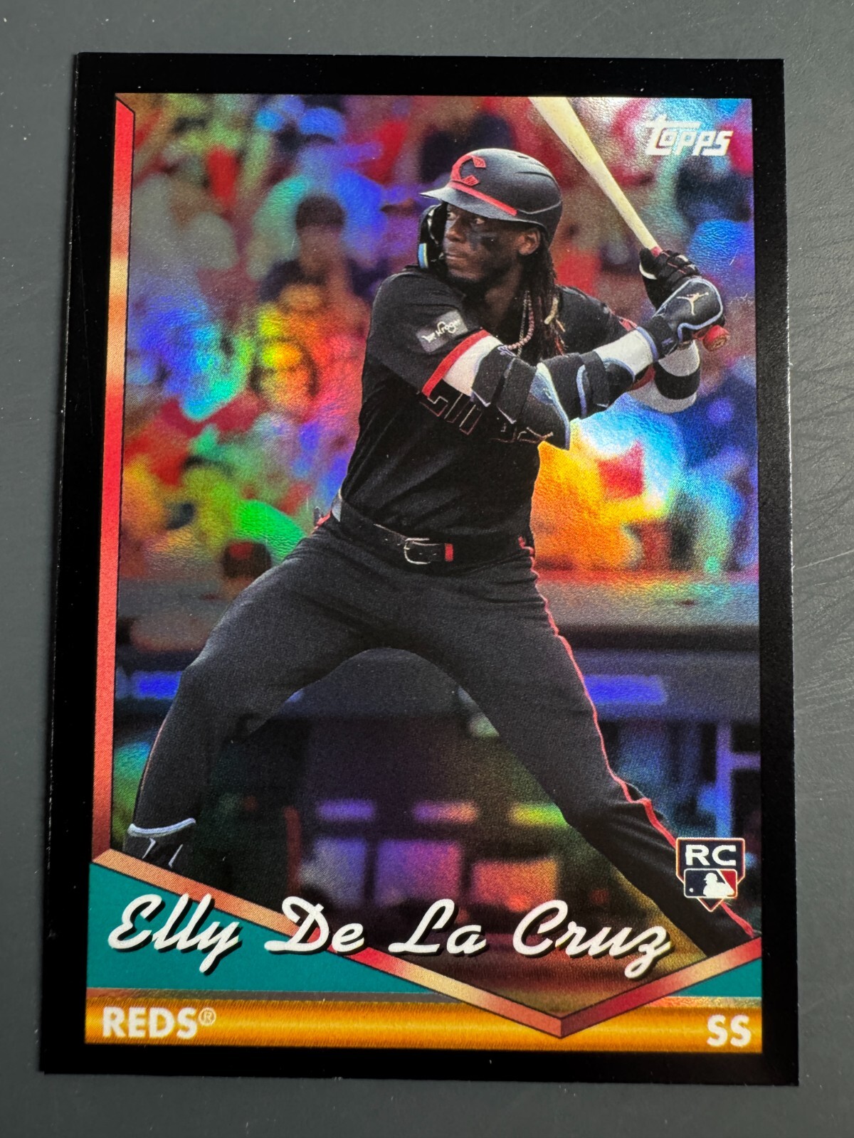 2024 Topps Archives ELLY DE LA CRUZ Black Foil Rookie RC #300
