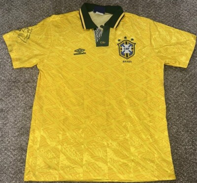RARE BRAZIL 1991-1993 HOME SOCCER FOOTBALL SHIRT JERSEY KIT UMBRO