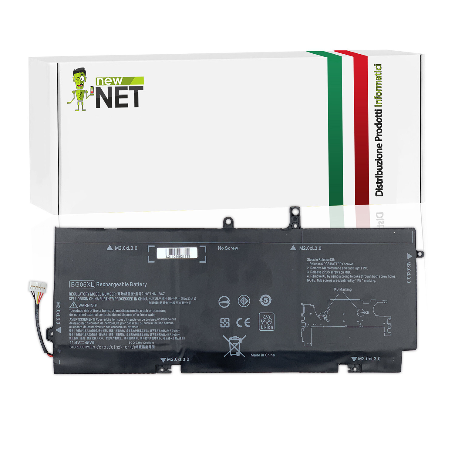 Batteria compatibile con Hp Elitebook 1040 G3(V1P89UT) G3-X5H34US 11,4V