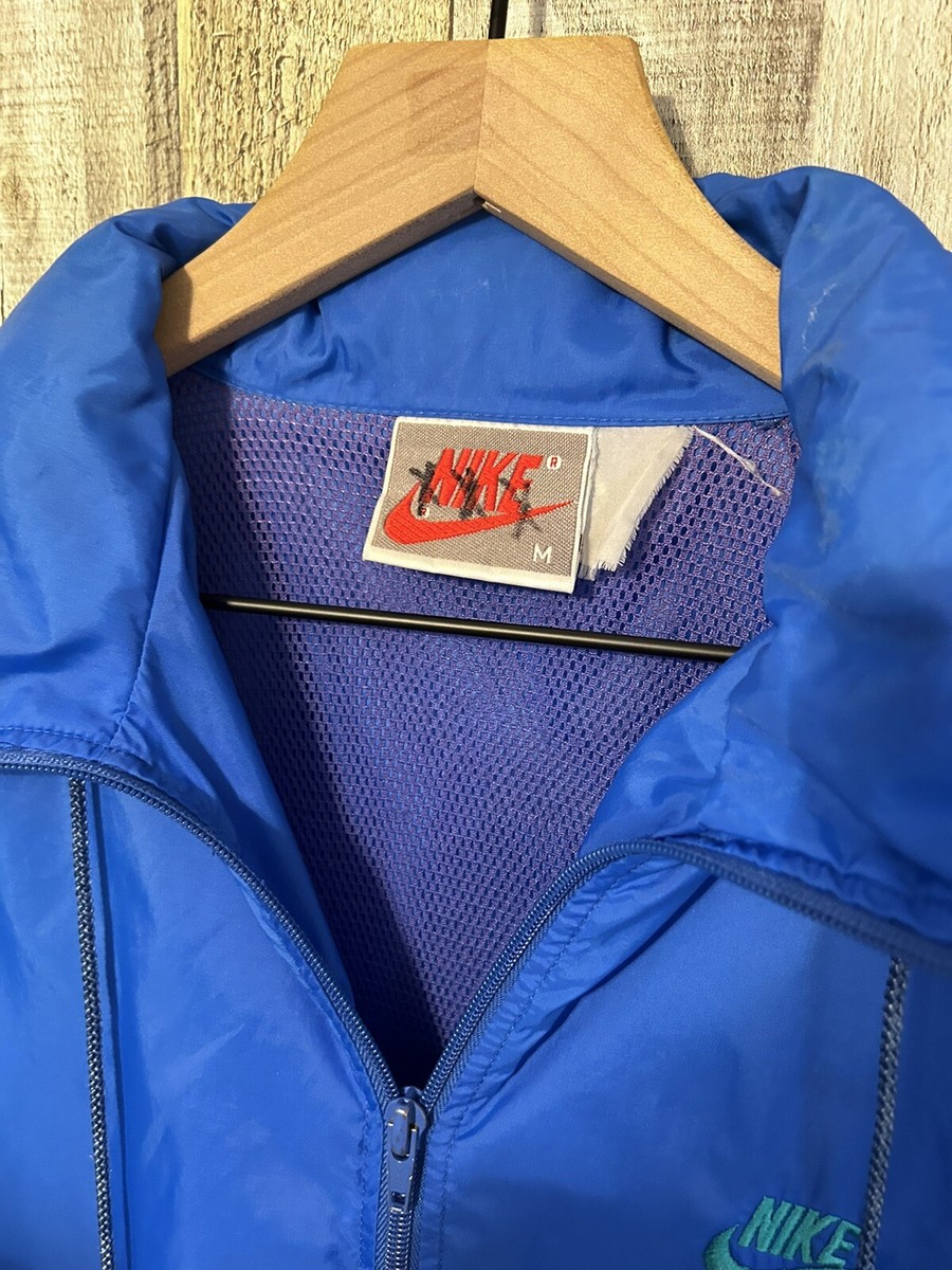 Vintage 90s Nike Full Zip Hooded Multicolor Colorblock Jacket Sz