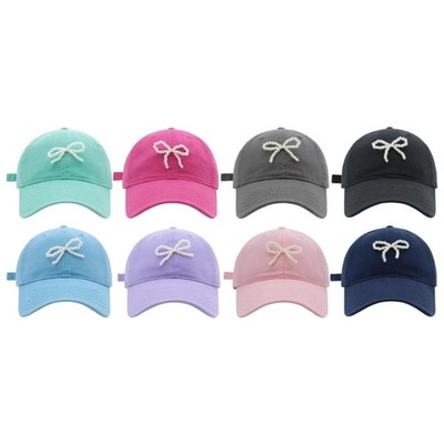 Modern Sports Hat Modern Baseball Hat Pearl Bow Modern for Workout