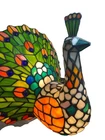 VINTAGE TIFFANY STYLE PEACOCK  STAINED GLASS LAMP NOS