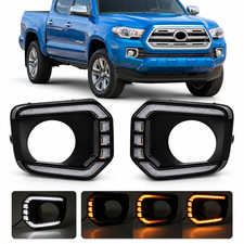 For 2016-2023 Toyota Tacoma Led Daytime Running Lamp Fog Light Bezel Drl W Turn For 2016-2023 Toyota Tacoma Led Daytime Running Lamp Fog Light Bezel Drl W Turn