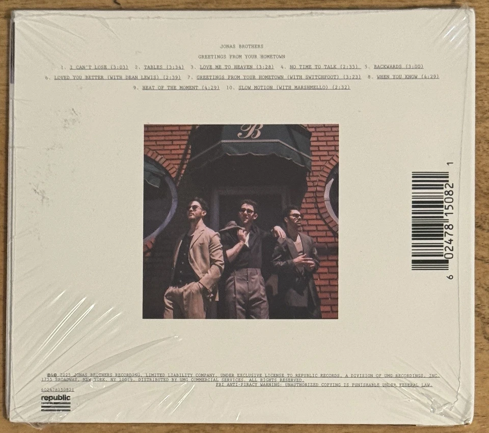 The Jonas Brothers Greetings From Your Hometown SEALED Signed CD Cover Autograph - Image 3 of 4
