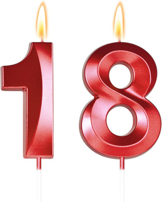 Red 18 Candles 18Th Birthday Decorations for Girlsboys, 18Th Candle for Red Them