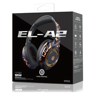 EL-A2 Stereo Wireless Headphones Black Wireless V5.3 w detachable microphone (X2