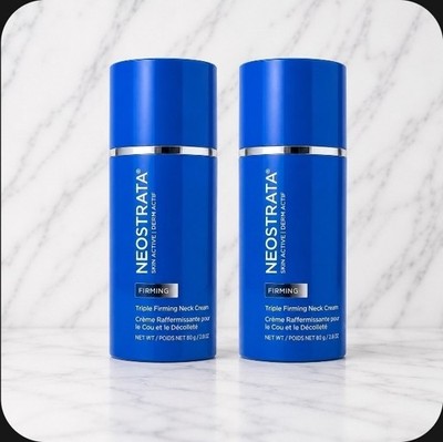 2 x Neostrata Skin Active Triple Firming Neck Cream 2.8 oz/ 80g ea. NWOB!
