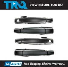 TRQ Exterior Outside Black Door Handle Kit for Chevy GMC Truck SUV