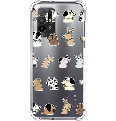 RankOne Custodia Per OPPO A94 5G - Cover In TPU Con Design A Disco E Texture Pelle - Bianco - 2