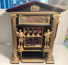 Vintage 1989 Franklin Mint Caesars Palace Bank & Jackpot Slot Machine Works!