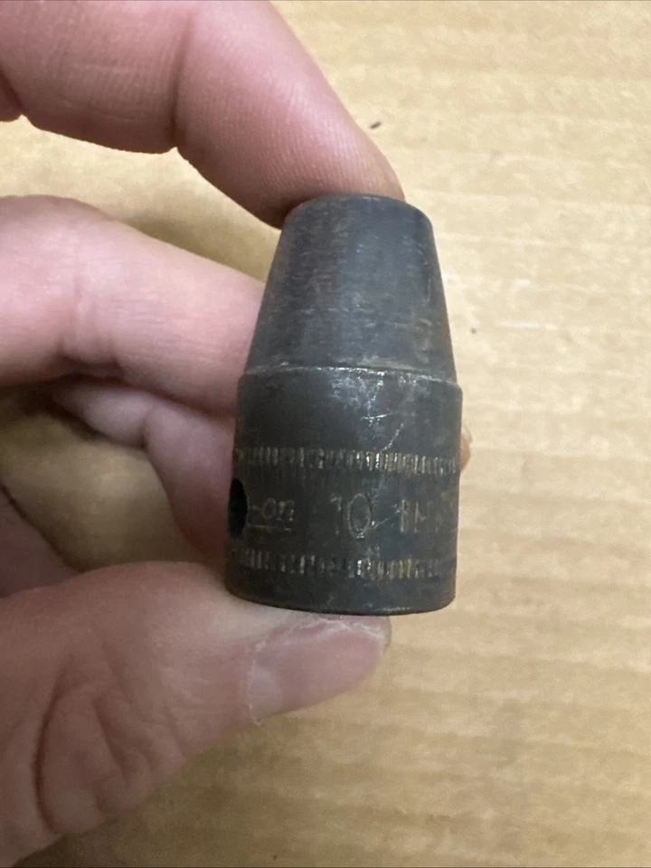 SNAP-ON TOOLS 1/2" DRIVE 10MM SHALLOW METRIC 6 POINT IMPACT SOCKET IMM100 #40 - Image 2 of 4