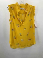 Pre-Owned Loft Yellow Size Small Floral Tank Top