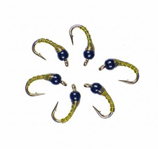 Zebra Midge Olive Chart. Tungsten Nymphs - Premium Trout Fly Fishing Flies Lot