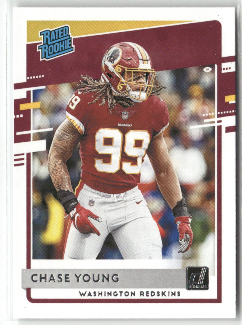 2020 DONRUSS #316 CHASE YOUNG WASHINGTON REDSKINS RC