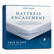 Cosy House Collection Luxury Zippered Mattress Encasement - College Dorm Room