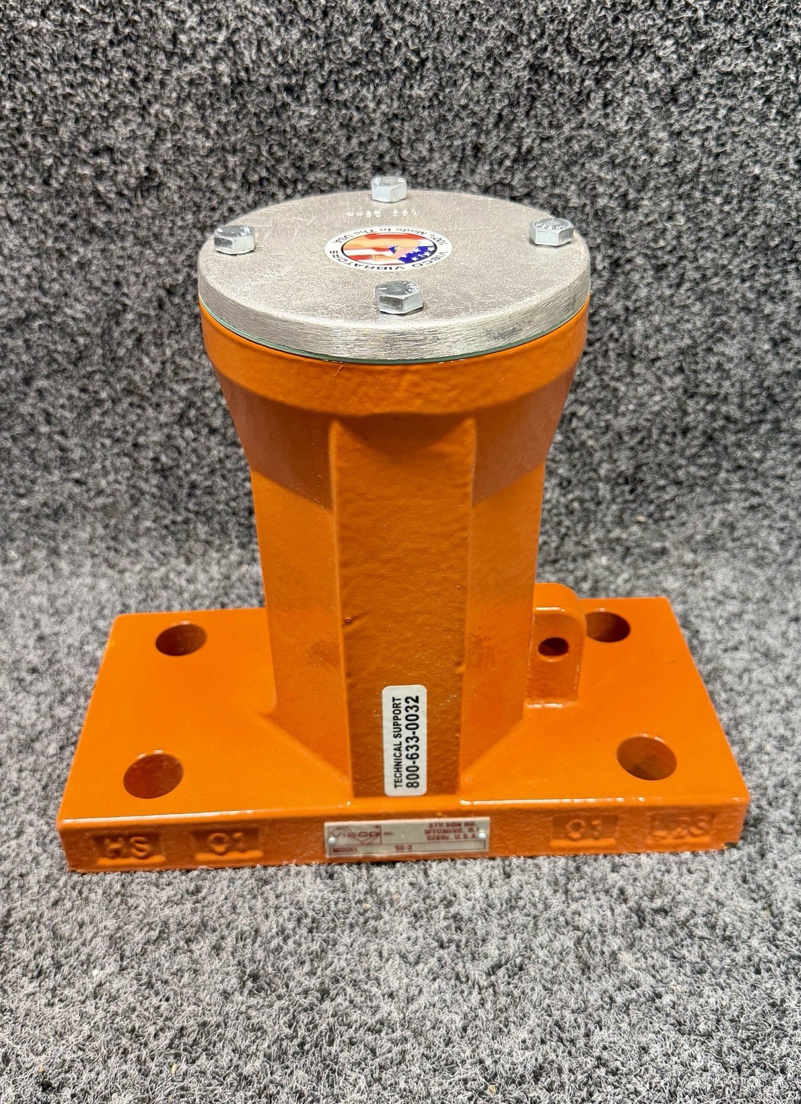 VIBCO 55-3 Bolt-On Mount Piston Vibrator 3800 VPM, 10000 to 30000 lb, 3/8"