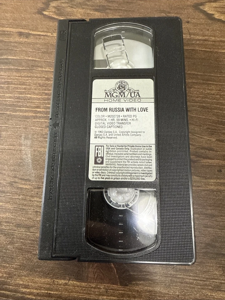 From Russia With Love James Bond 007 Sean Connery 1993 VHS Foto 3 de 3