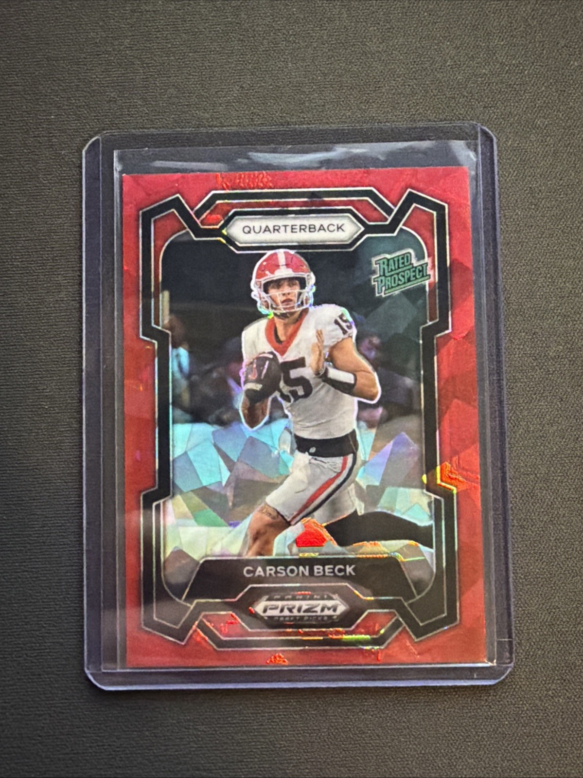 2024 Panini Prizm Draft Picks - Carson Beck #130 Red Ice Prizm (RC)