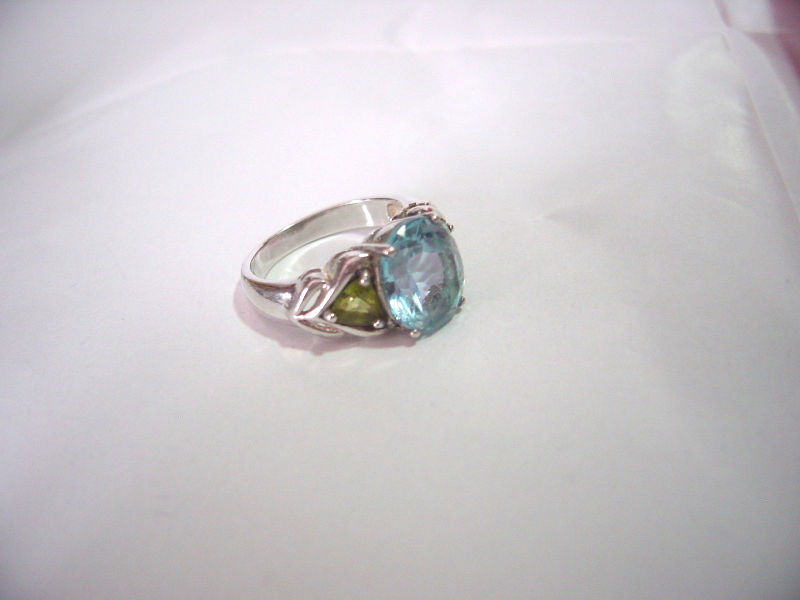 superb Solid Silver chunky Ring-superb swiss blue… - image 5