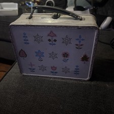 Ohio Art Co.metal Vintage Floral 1960 Lunch Box with Handle USA Made