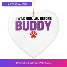Custom Pet Memorial Ornament Personalized Heart Shaped Pet Lover Gift