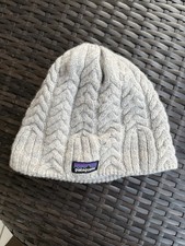 Patagonia Wool Blend Fleece Lined Beanie Hat Winter Hiking Outdoors Youth