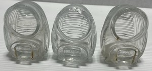 Lot Of 3 Glass Bird Cage Seed Cups Waterers Feeders HENDRYX  U.S.A.