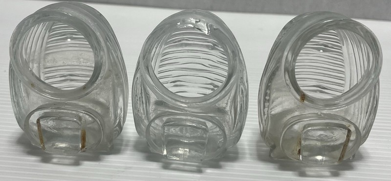 Lot Of 3 Glass Bird Cage Seed Cups Waterers Feeders HENDRYX  U.S.A.